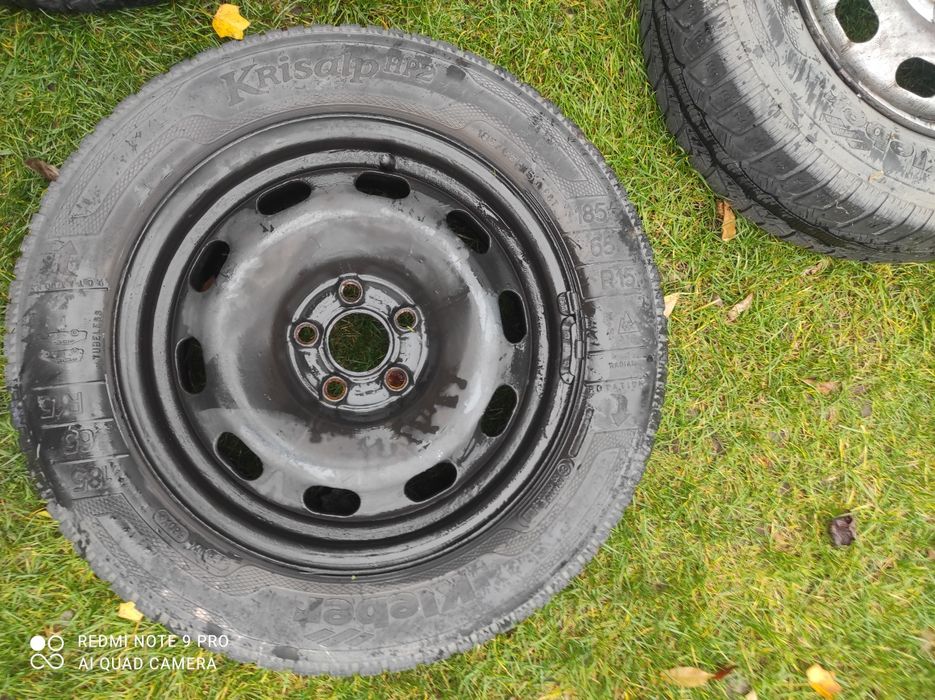 Sprzedam felgi 5x100 ET38+opony kleber krisalp HP2 185/65/15 zima
