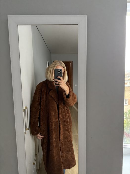 Шубка teddy h&m L пальто