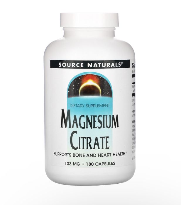 Source Naturals, цитрат магнію, 133 мг, 180 капс