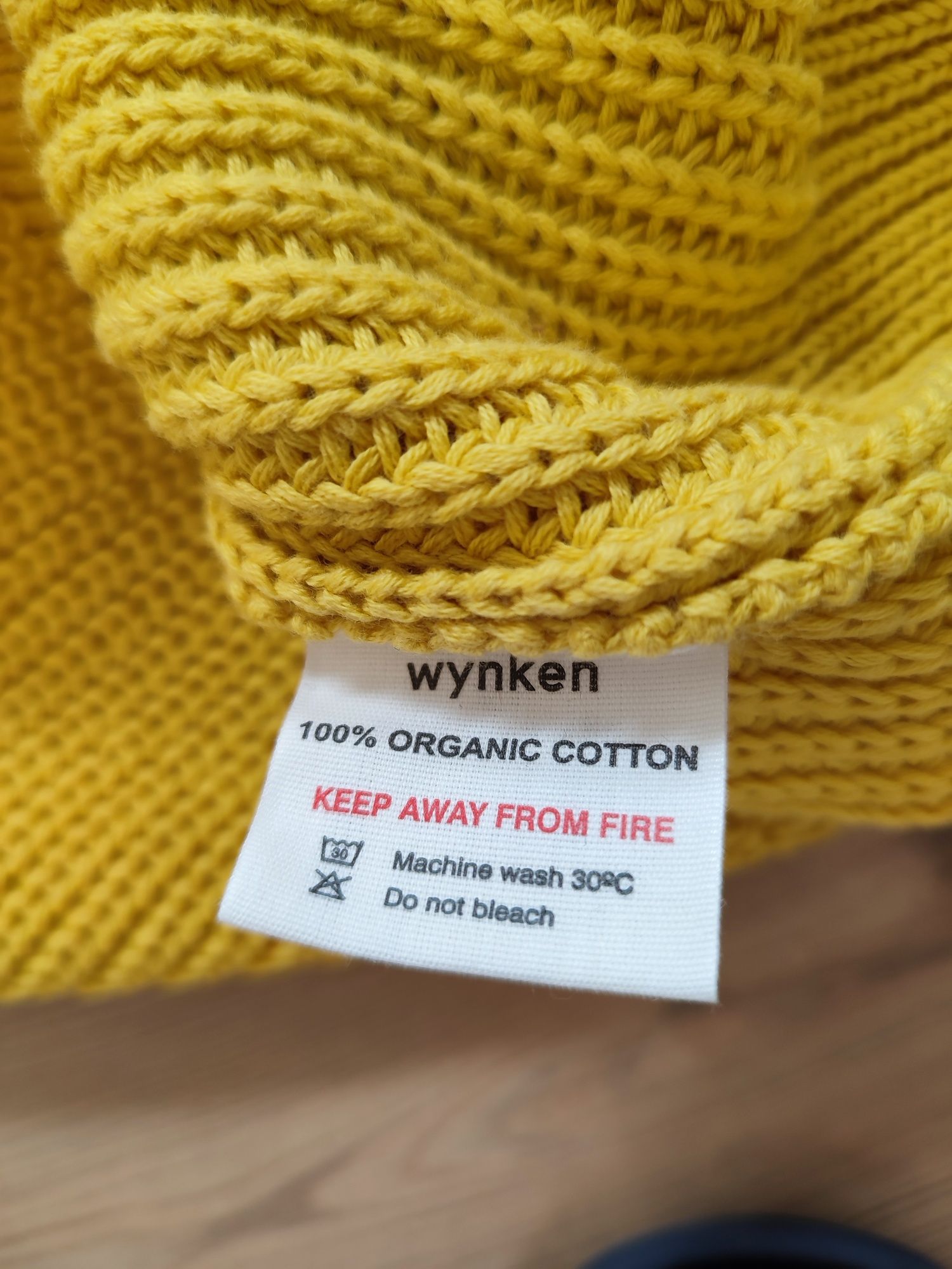 Wynken NOWY kardigan sweter 6Y zółty oversize Bobo Choses mini Rodini