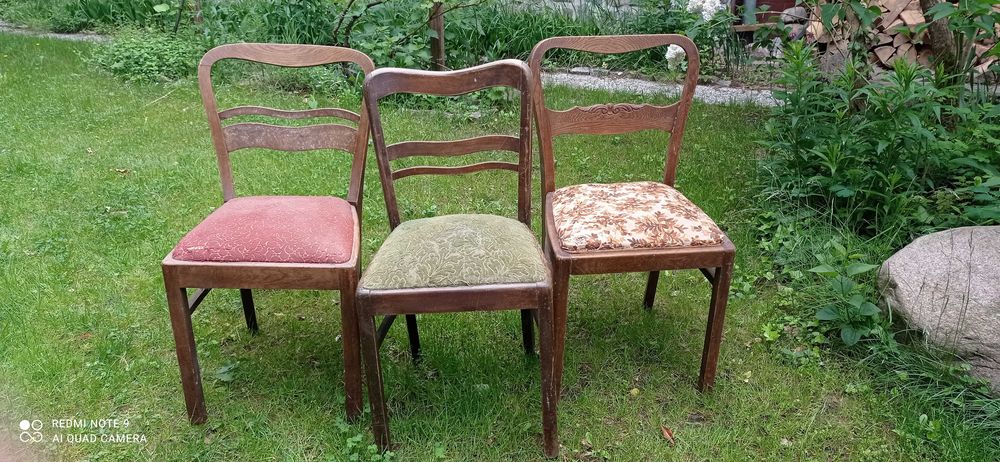 3 krzesła ART DECO antyki