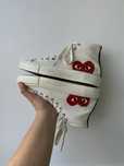 Кеды Converse Play Comme Des Garcons женские высоки (оригинал)