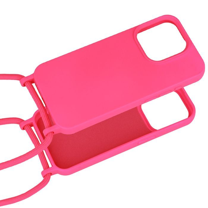Strap Silicone Case Do Iphone 14 Pro Wzór 1 Różowy