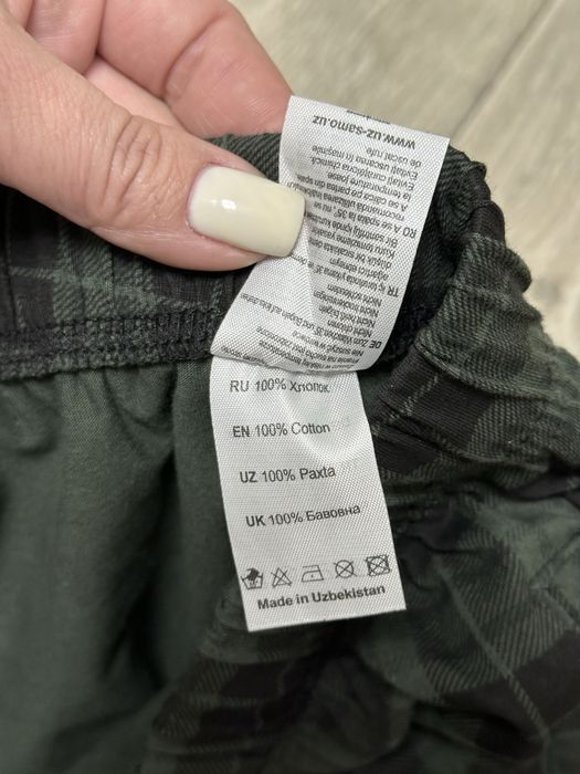 Чоловічі піжамні штани в клітинку L 2XL 3XL 100% бавовна samo