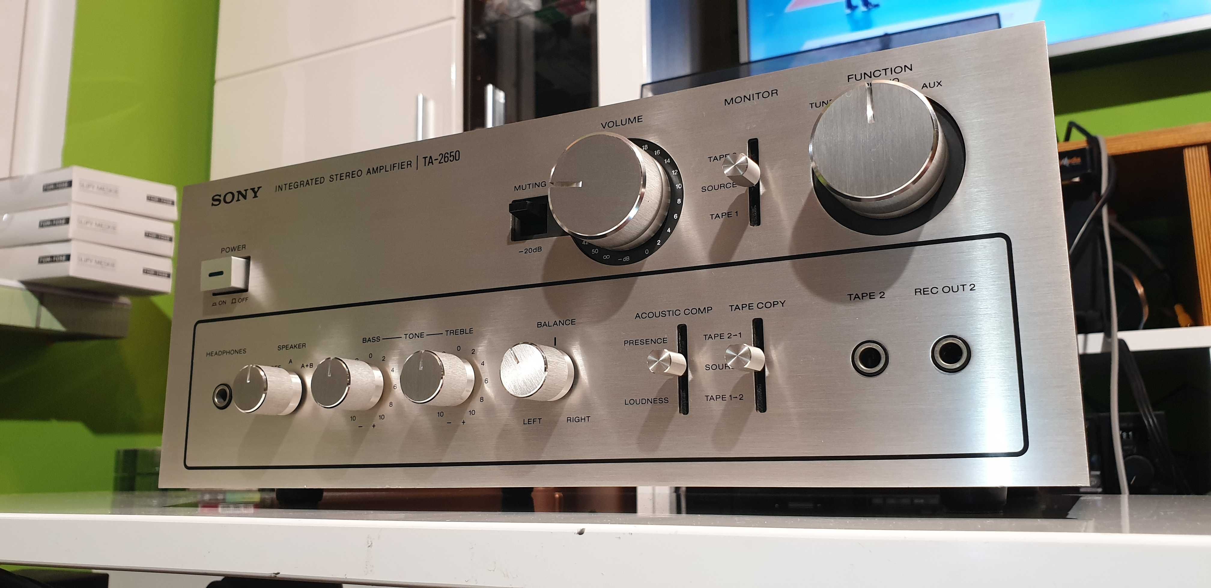 Sony TA-2650 Amplifer, Wzmacniacz stereo,vontage, super stan