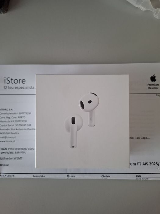 Air Pods 4 com cancelamento de Ruído caixa selada