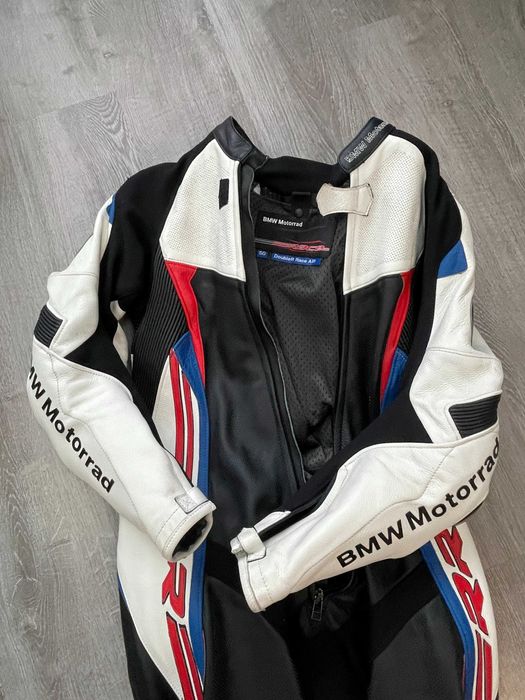 МотоКомбінезон BMW one-piece suit DoubleR (white / red / blue) 50 Size