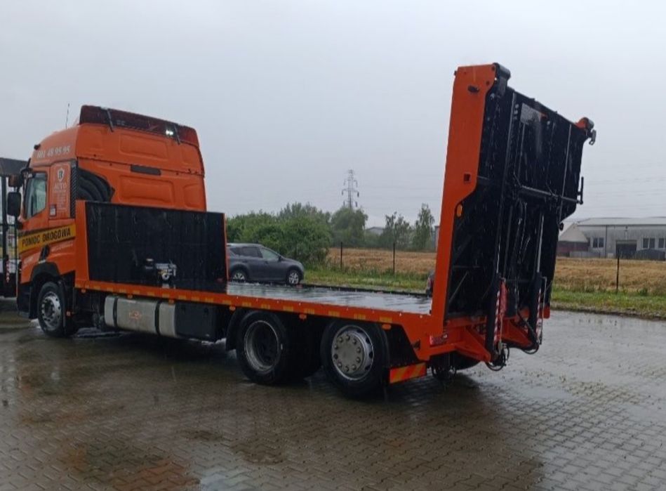 Pomoc drogowa, holownik, laweta hydrauliczna, zamiana, Renault Gama T