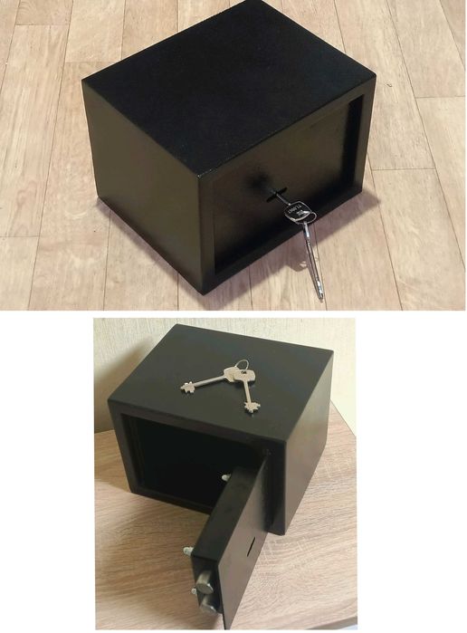 Сейфы чёрные с 2 ключами. НОВЫЕ.