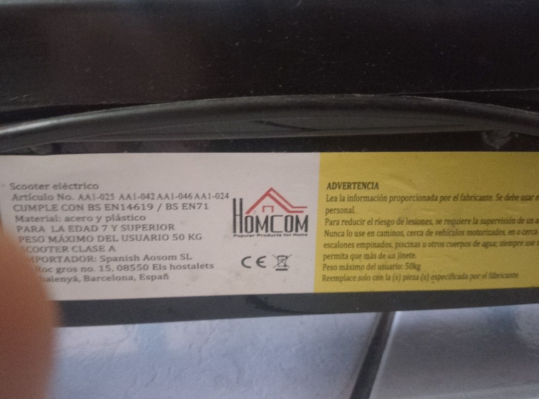Vendo trotineta elétrica