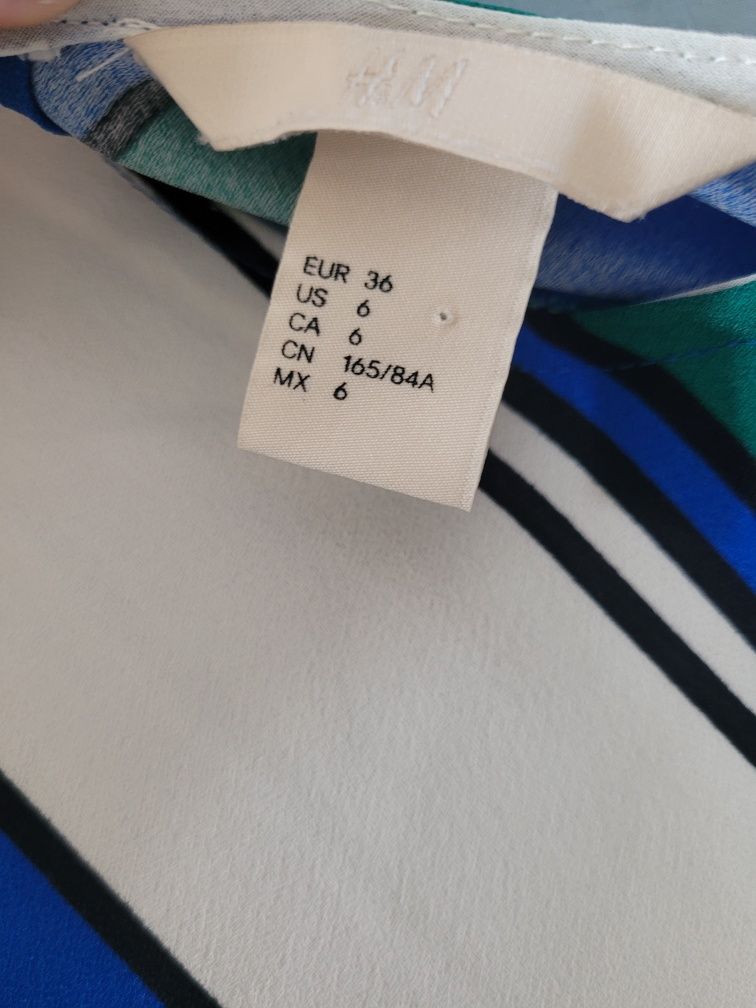 Koszula w pasy oversize szerokie rękawy H&M