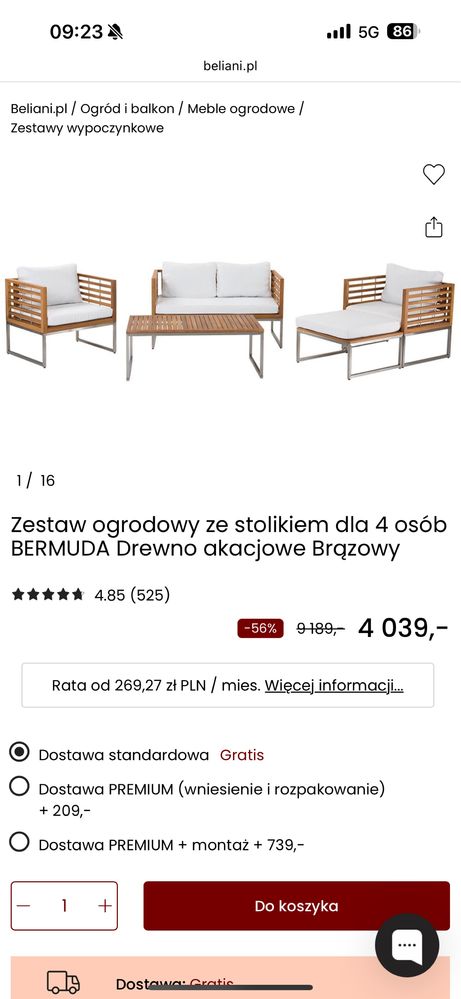 Meble ogrodowe drewniane Beliani