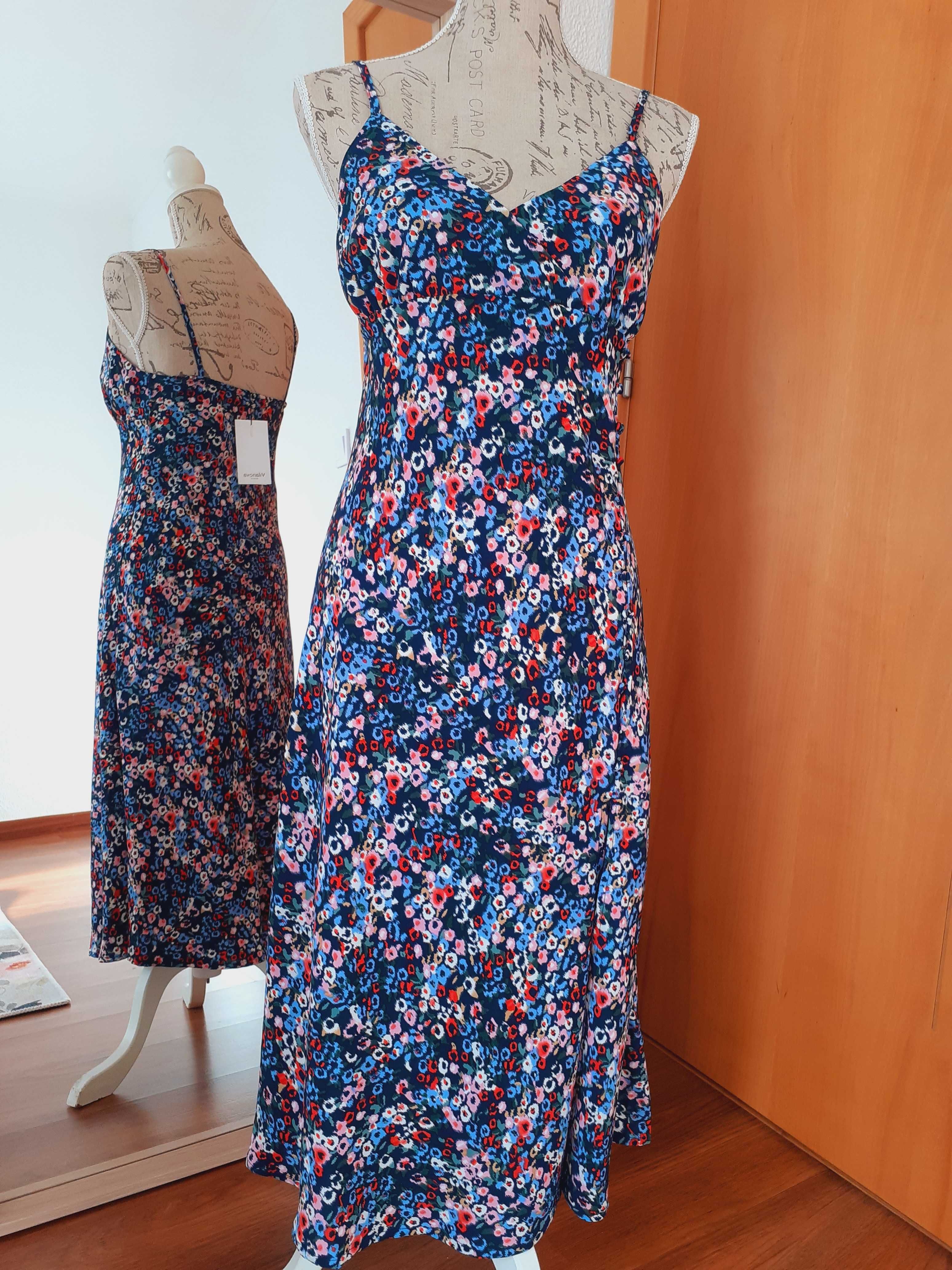 Vestido azul floral Vilanova