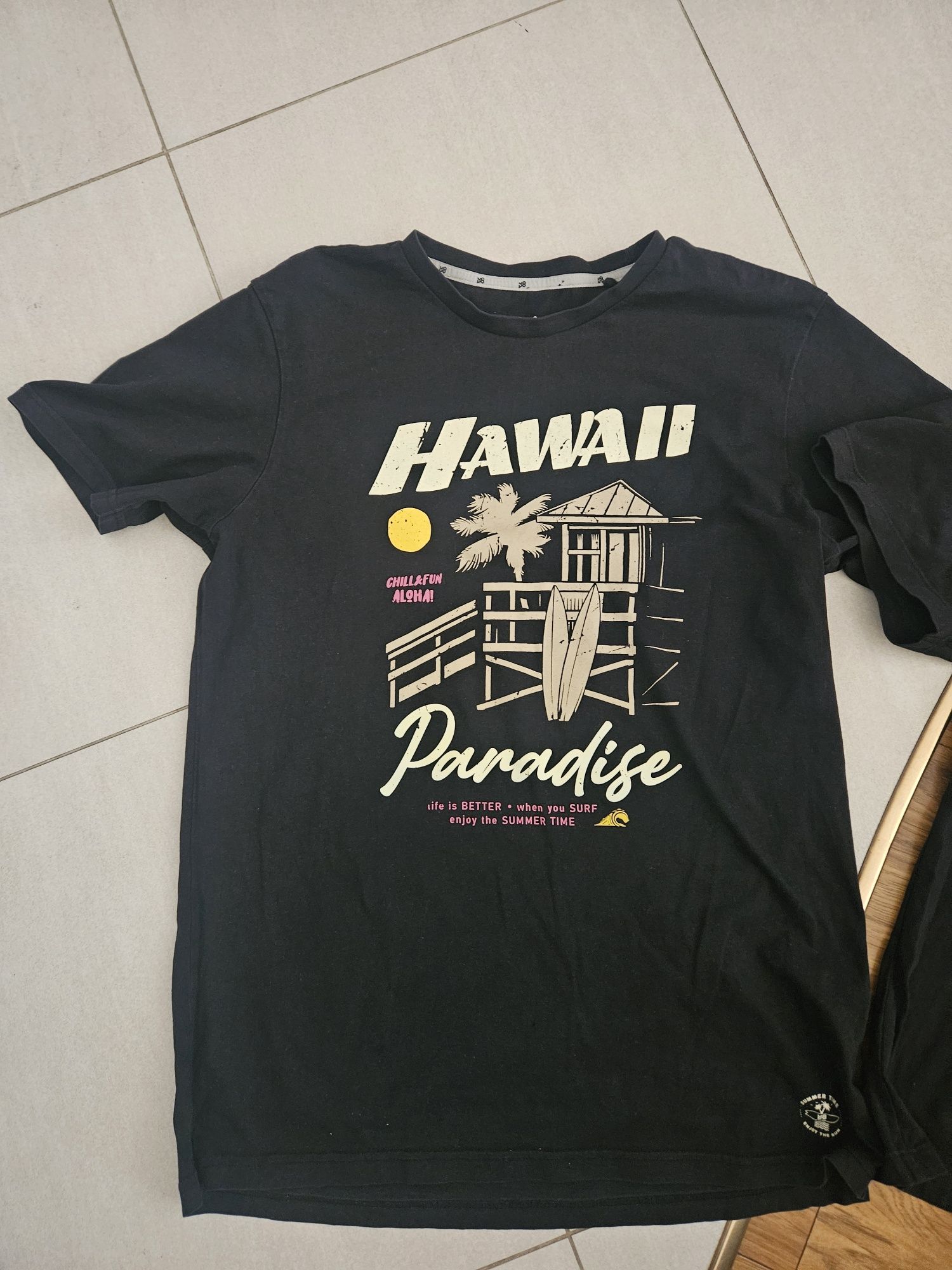 3 t-shirty męskie L cropp i c&a czarne stan bdb