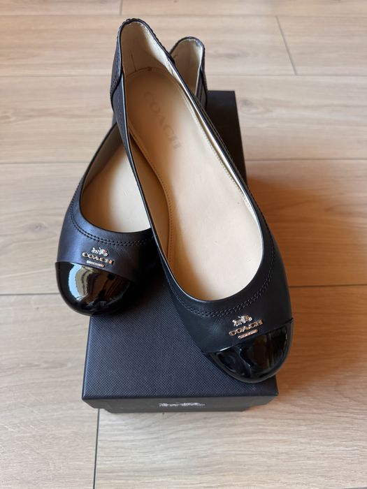 Чорні шкіряні балетки coach оригінал