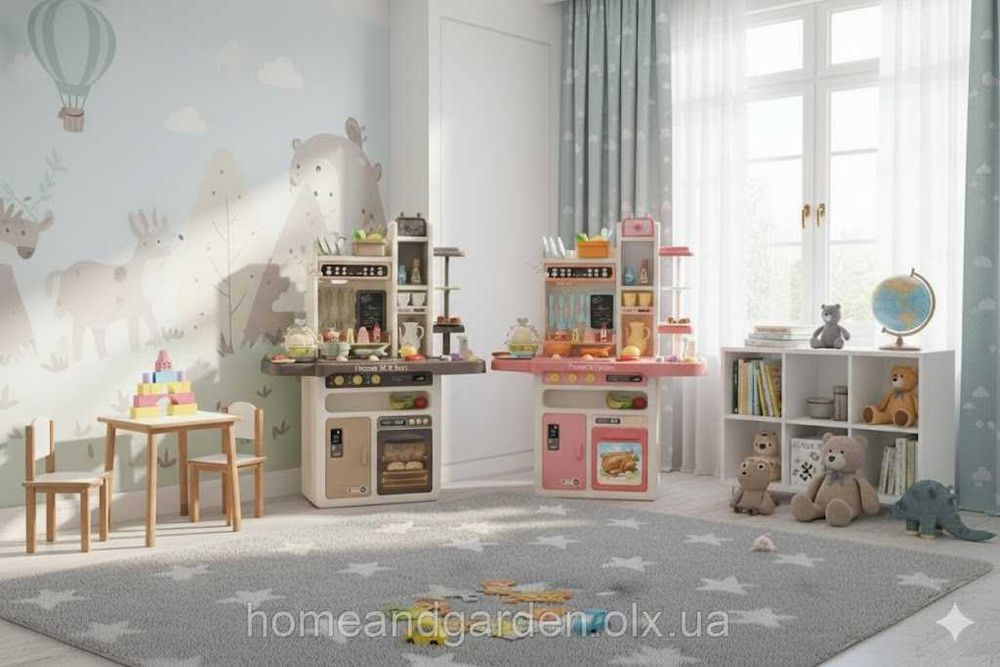 Дитяча кухня Home Kitchen 94 см яйцеварка (вода, пар, звуки), НАЛОЖКА