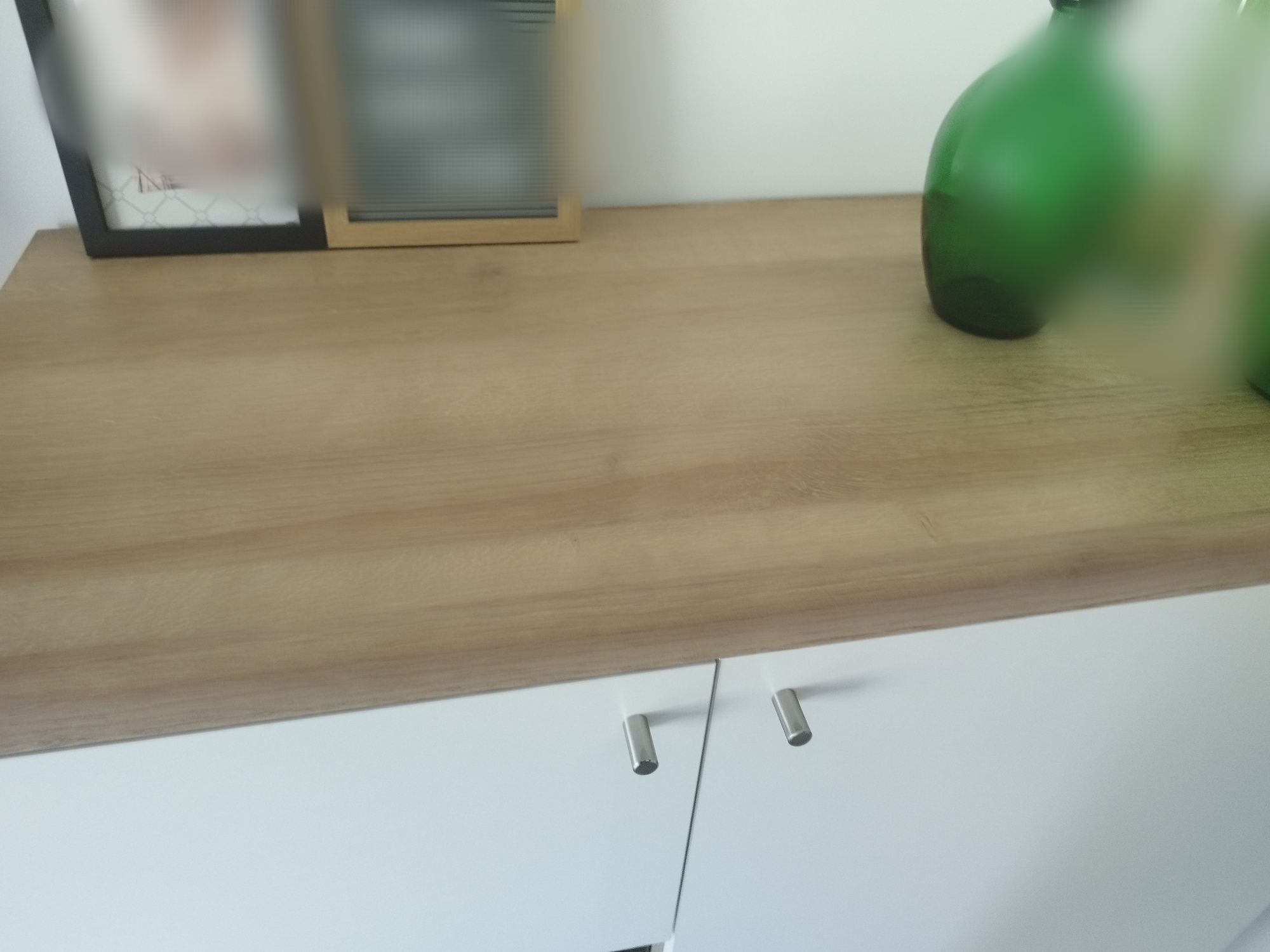 Witryna komoda 90x40x134 cm PIASKI PRIMO styl skandynawski JAK NOWA