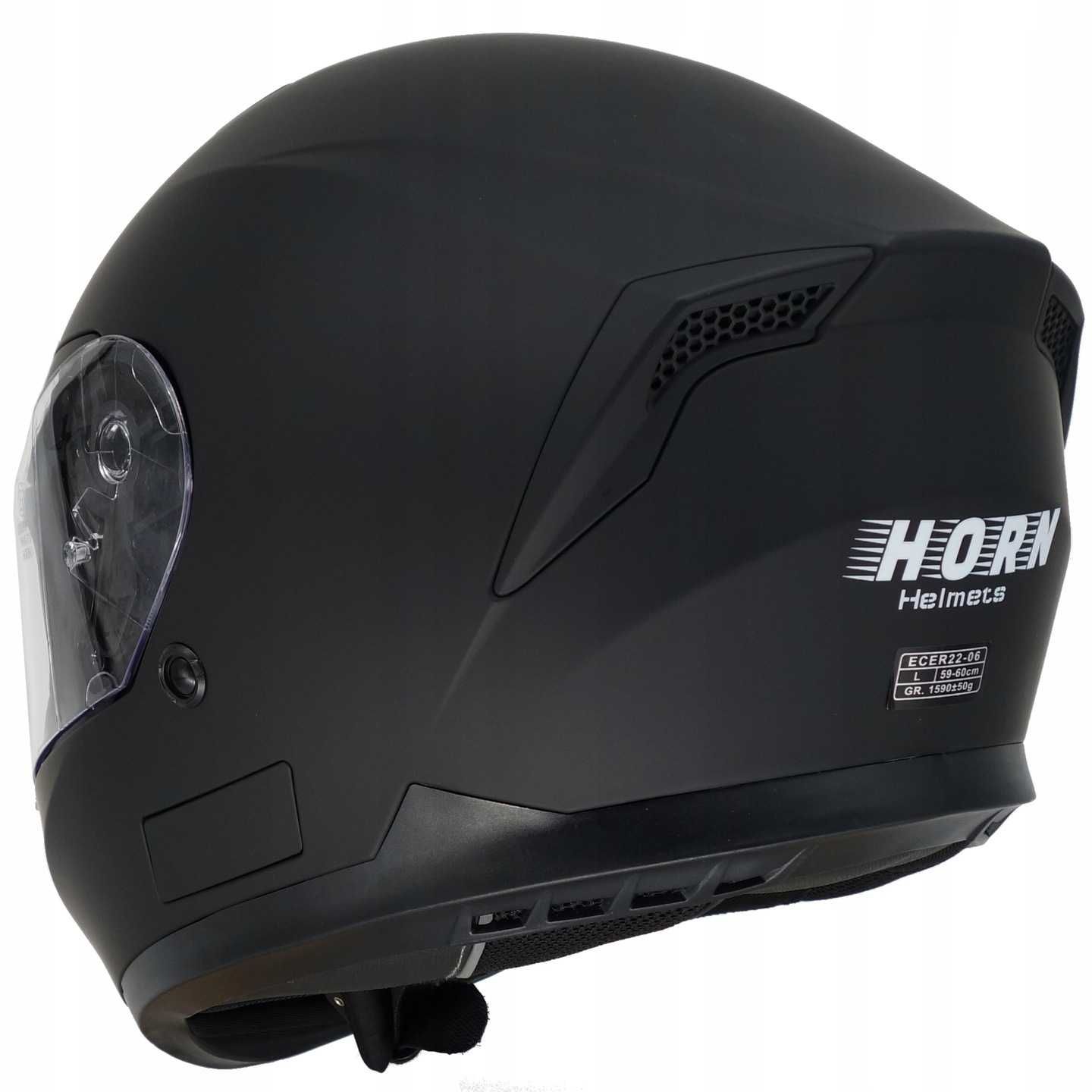 Kask Motocyklowy HORN H831 mat XS-XL + KOMINIARKA i CZARNA SZYBA