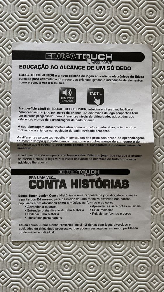 Jogo Educativo “Conta Histórias”  Dois 2 aos 6 anos