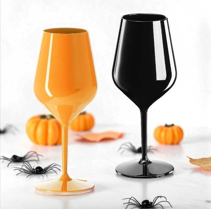 Kieliszki Halloween – prezent, nietłukące, czarny i pomarańczowy