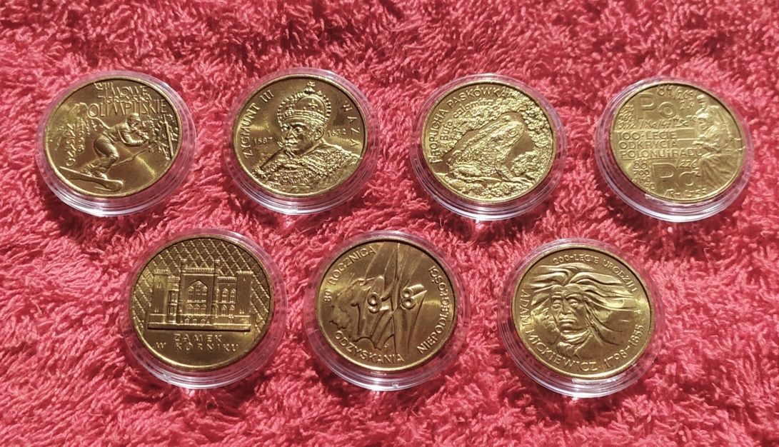 2zł komplet 1998r. 7szt bezobiegowe.