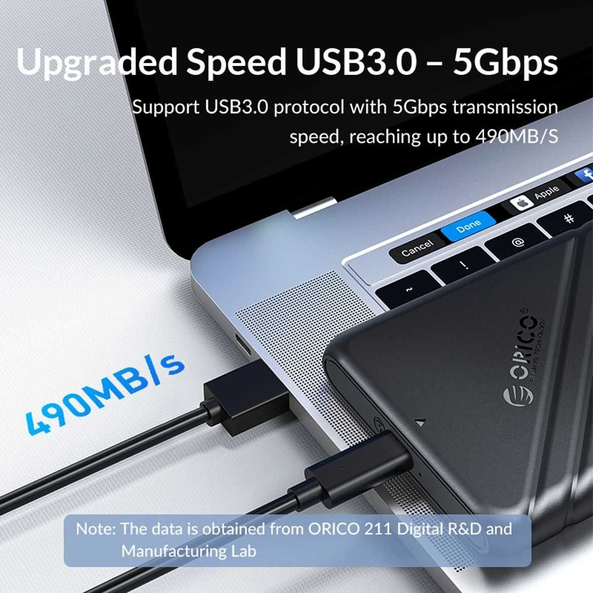 Orico 25PW1-C3 Type-C USB3.1 Gen1 зовнішня кишеня корпус SATA HDD 2.5