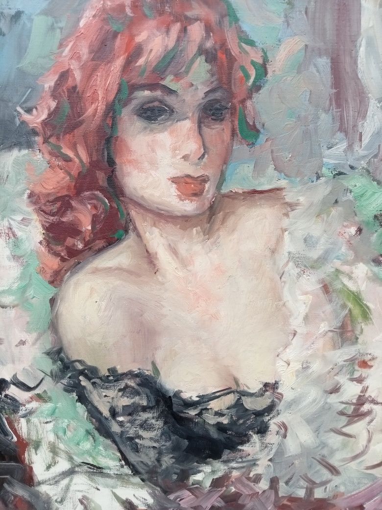 Obraz olejny portret kobiety