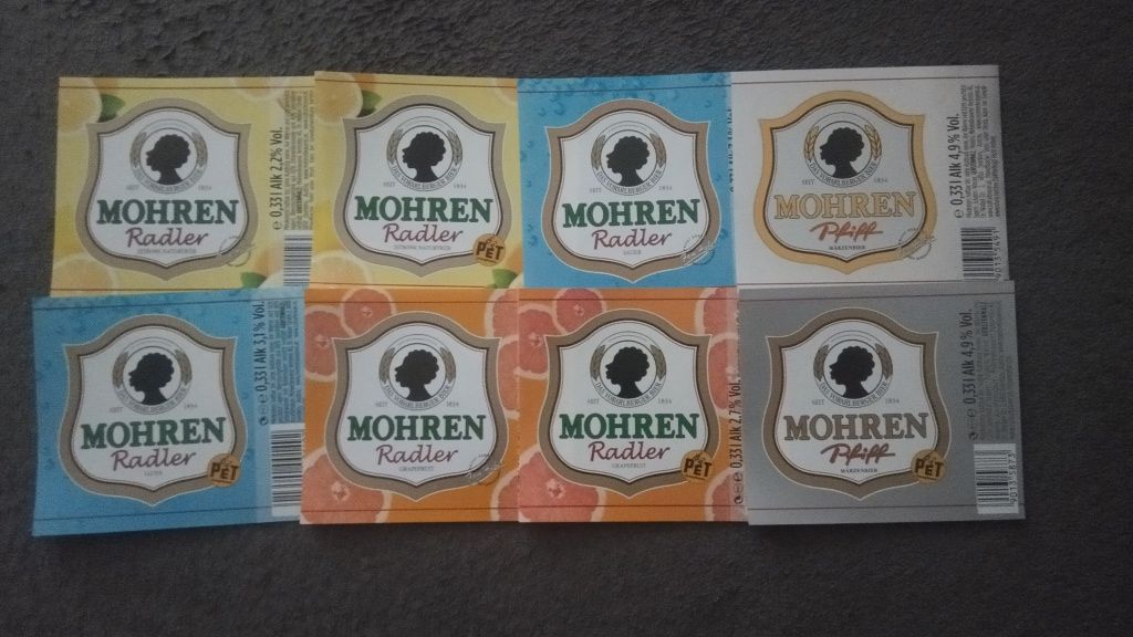 Пивные этикетки Mohren Австрия 17 шт. Новые