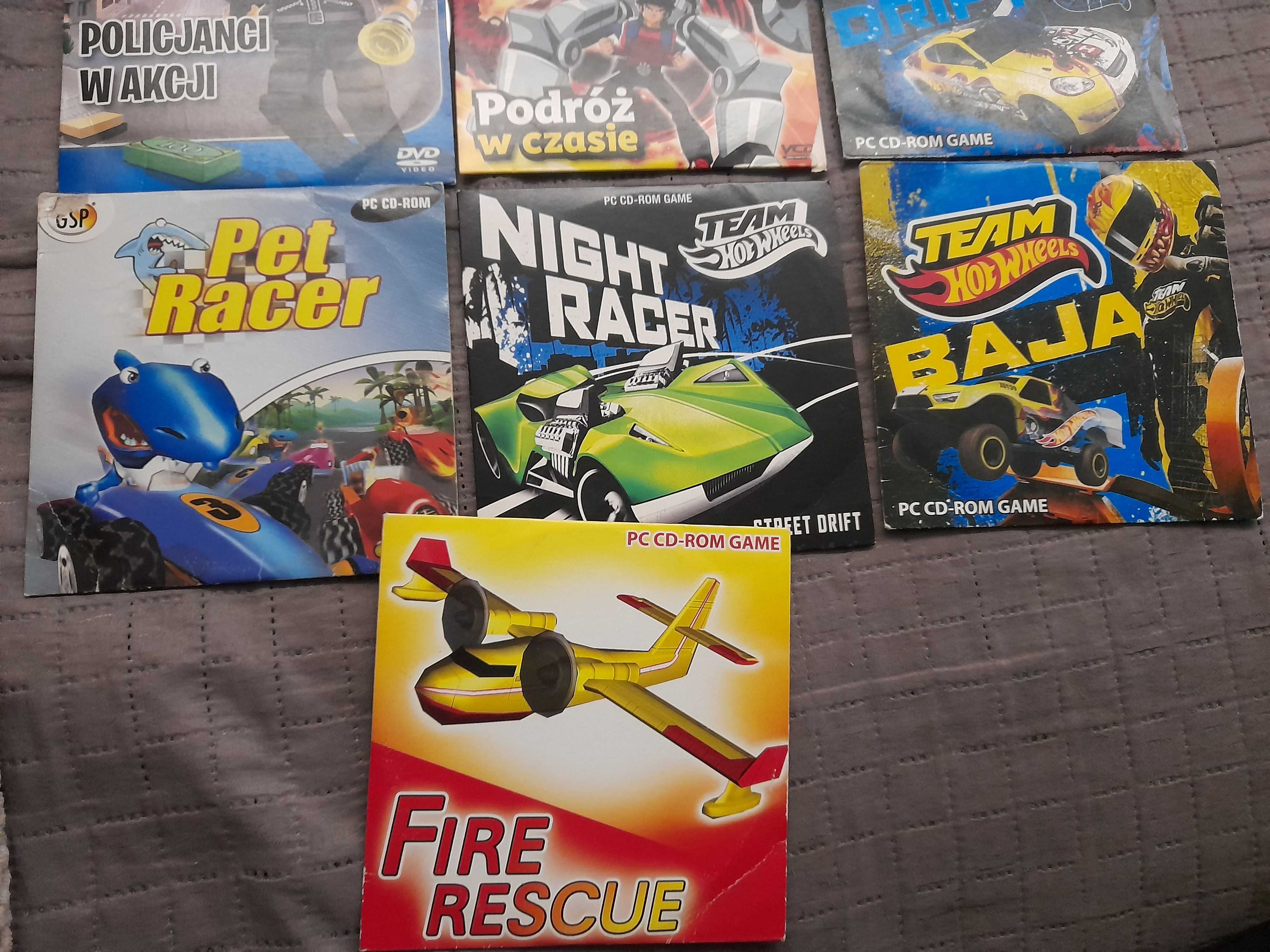 10 sztuk gier na PC CD-ROM m.in. redakai, teams hot wheels drift