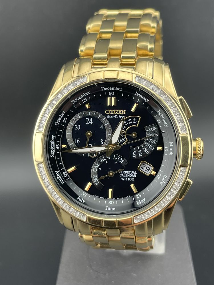 Zegsrek męski Citizen EcoDrive Diamonds wieczny kalendarz