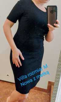 Sukienka Villa M czarna nowa z metką elegancka