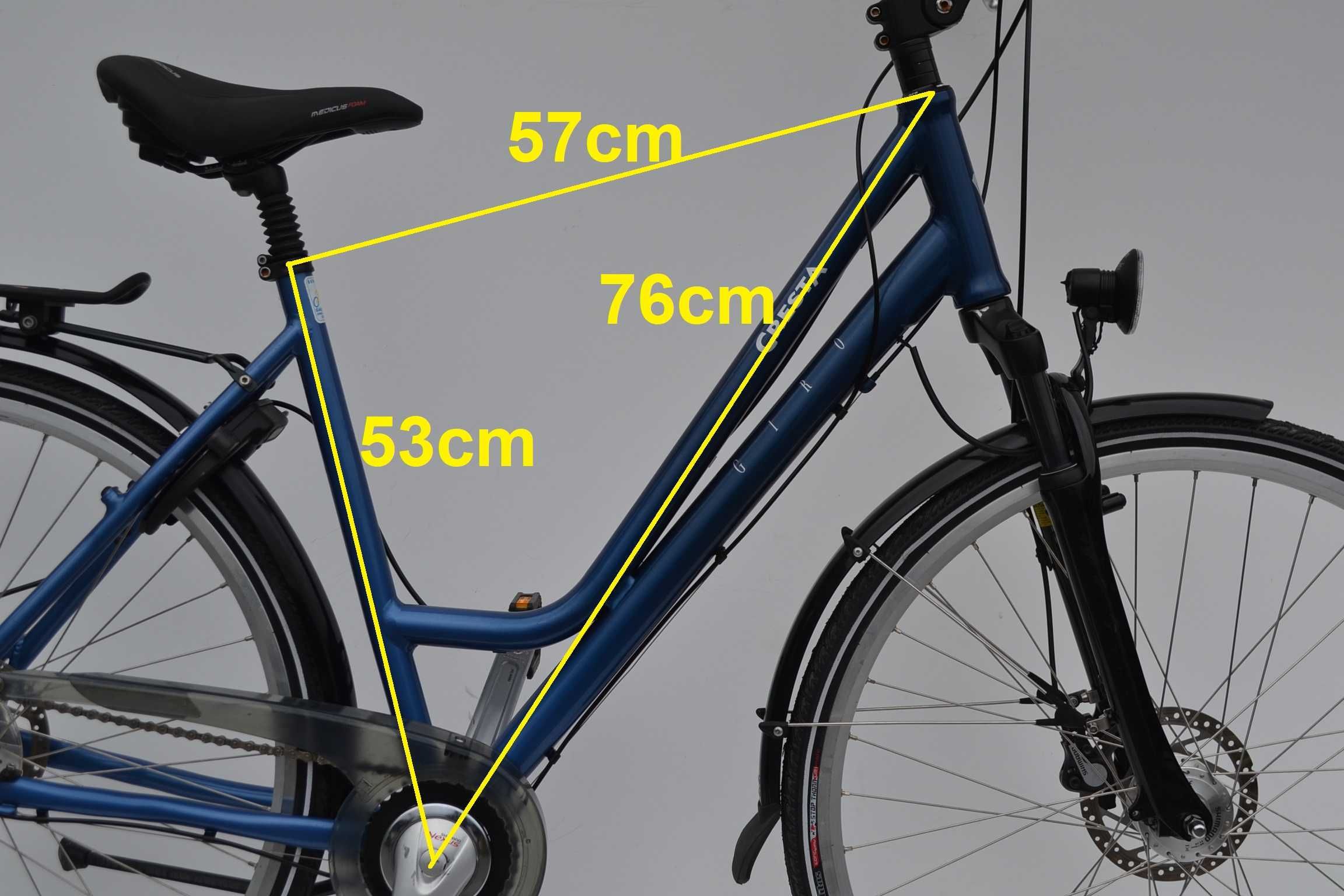 Lekki rower alu trekkingowy * Cresta giro 53cm dualdrive ham tarczowe