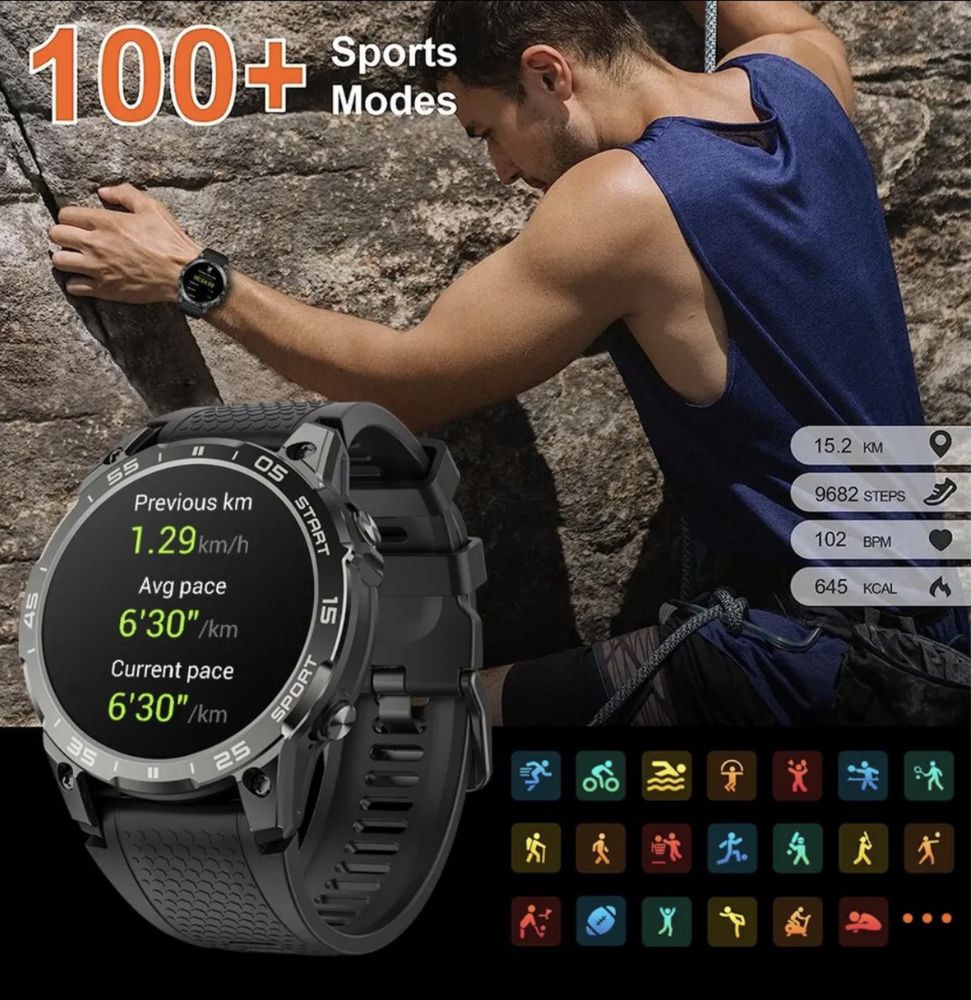 Смарт годинник MELANDA Military GPS Smart Watch Men