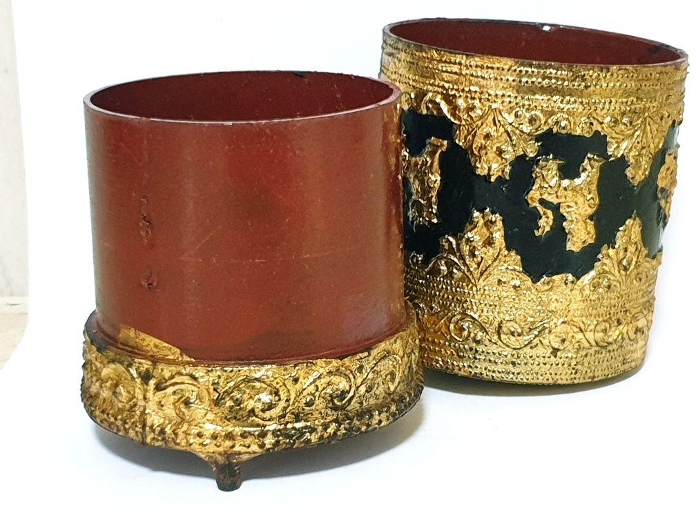 Lindissima caixa de tabaco/cigarros asiática em charão dourado