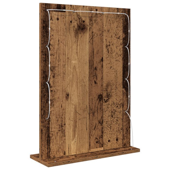 Vidaxl Lustro Toaletki Stare Drewno Drewno Lite 70 X 50 X 18 Cm Lustro