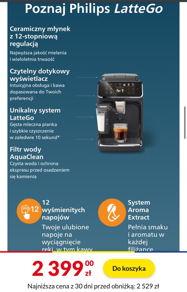 Ekspres Philips Latte go