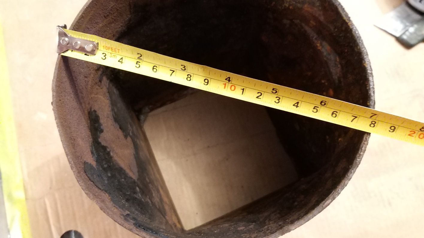 Podłączenie pieca kotła przejściówka do komina 150x150 na fi 180