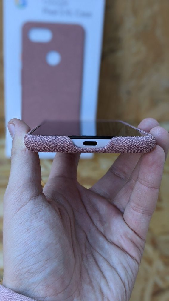 NEW Оригинальный Чехол Google Pixel 3 XL Fabric Pink Moon Кейс Чохол