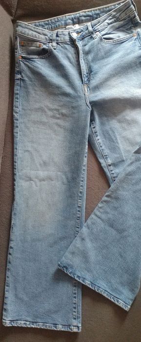 Spodnie jeansowe ,,dzwony-szwedy" H&M rozmiar 31 Wide High Ankle Jeans