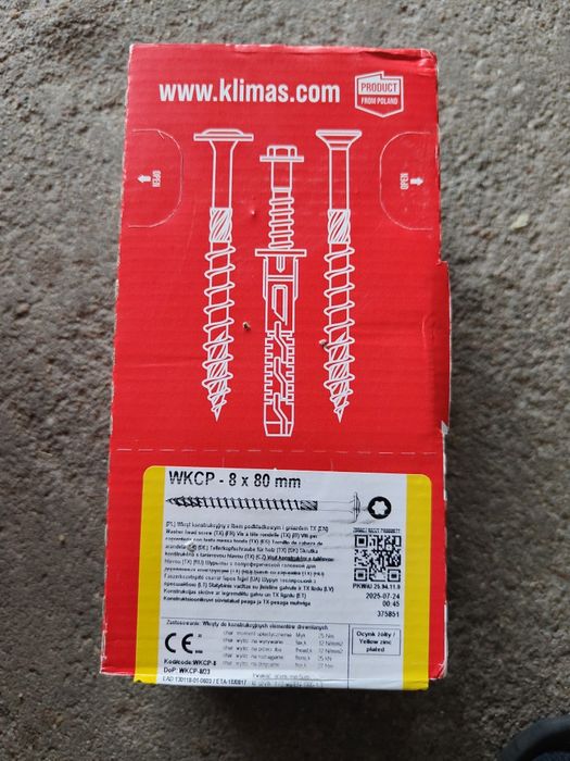 Wkręty ciesielskie 8x80 50 szt