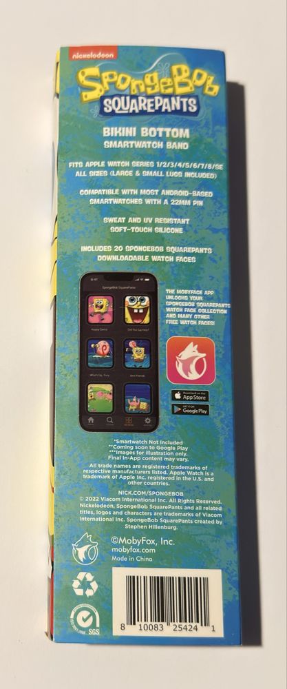 Pasek Apple Watch SpongeBob Squarepants oryginalny licencj. Mobyfox