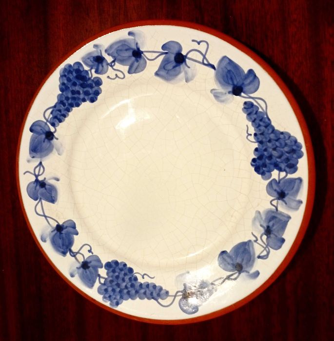 Prato decorativo pintado á mão