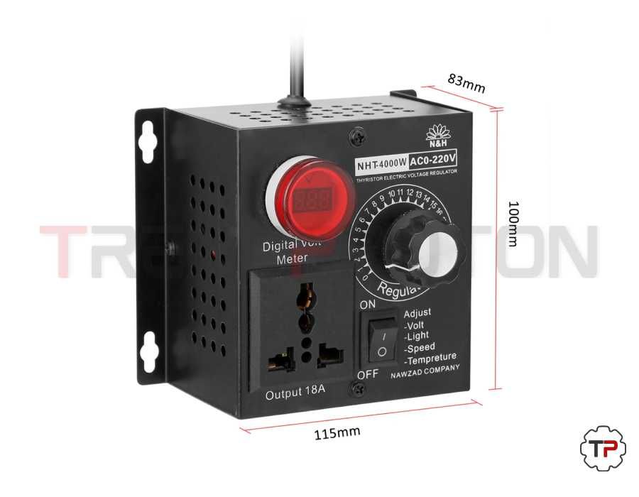 Regulador de Velocidade/ Temperatura /Luz - AC 220V, 4000W