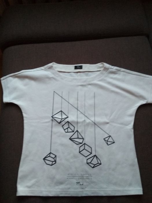 Makalu bluzka krótki rękaw że wzorem