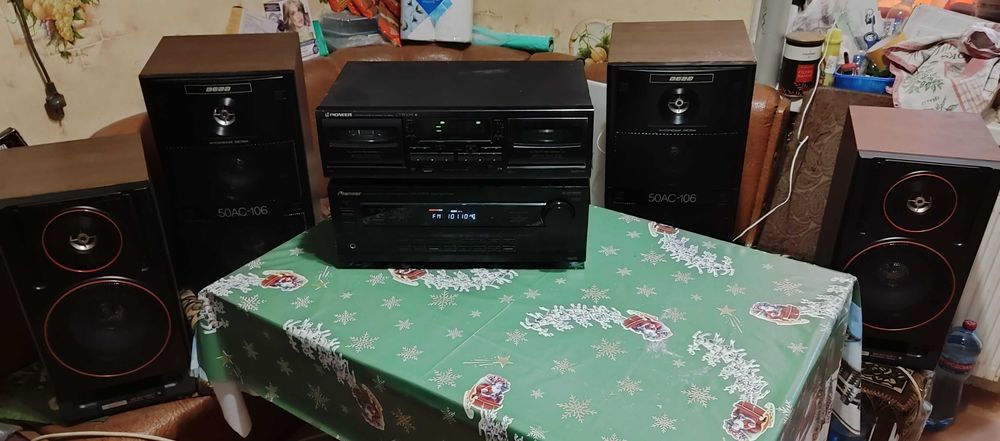 музыкальный центр PIONEER ресивер VSX-409RDS манитофон CT-W205R