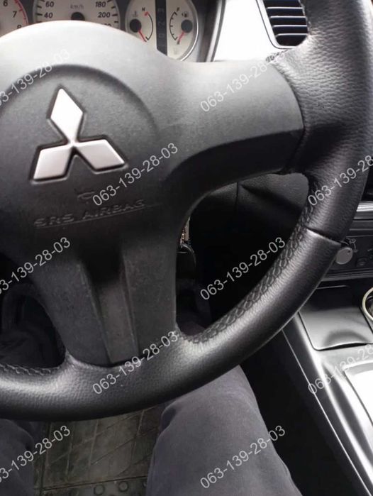 Mitsubishi Lancer Colt Оплетка чехол на руль Лансер Кольт Кожа Каучук