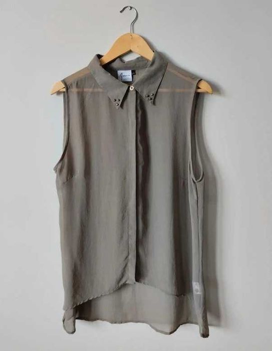 Cieniutka koszula khaki