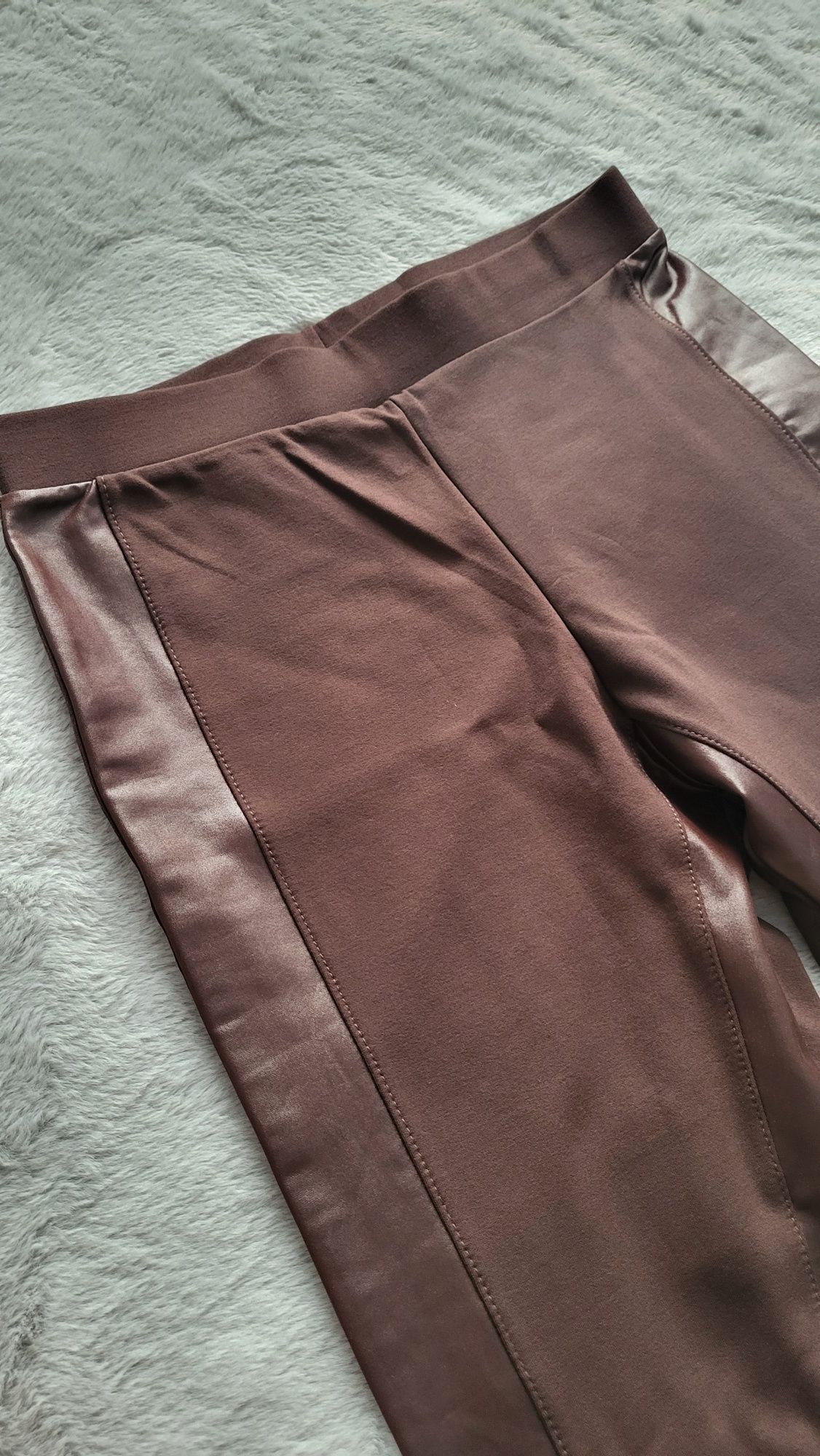 Spodnie marilyn legginsy brązowe m/l  nowe