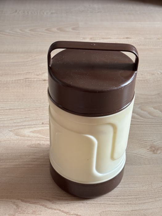 Szklany termos obiadowy prl vintage retro stary