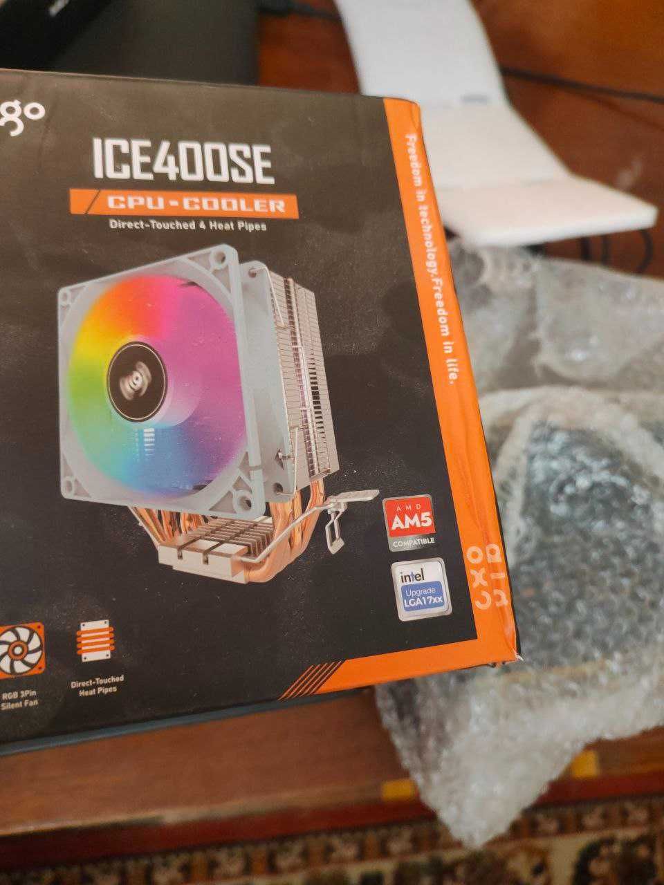 Новый башенный кулер для процесса Ice400se 195W intel/amd RGB AM5, am4